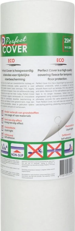 Perfect Cover® Eco - 100cm X 25m - Zelfklevend Afdekvlies - Bescherm Uw Vloer Tijdens Het Klussen - Trap Bescherming - Klussen - Schilderen - Stucadoor - Variant Stucloper -WerkPro Verkoopwinkel 392x1200 5