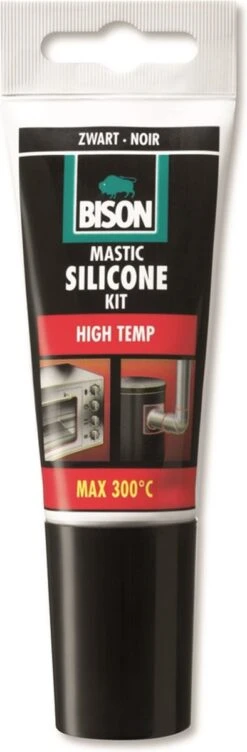 Bison Siliconenkit High Temp - Zwart - 60 Ml