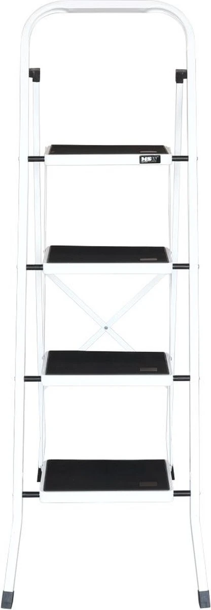 IVOL Huishoudtrap 4 Treden - Keukentrap Inklapbaar - Grijs - Antislip - Max. Hoogte 93 Cm 5 IVOL Huishoudtrap 4 Treden - Keukentrap Inklapbaar - Grijs - Antislip - Max. Hoogte 93 Cm - Afbeelding 3