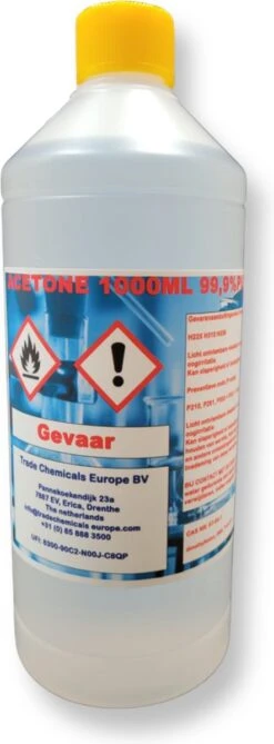 Zuivere - Aceton - Propanone - Verf Verdunner - Nagellak Remover - 1000ml - 1 Liter