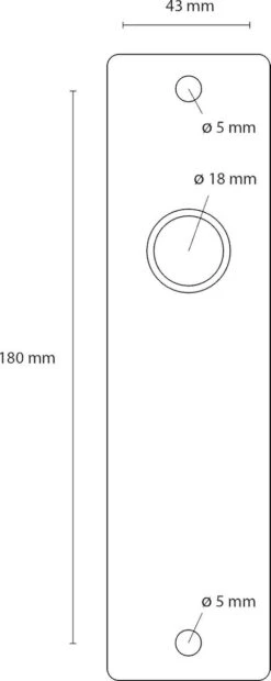 Starx Deurklink Zilver - RVS Look – Deurbeslag – Deurkruk Met Schild – Blind - Deurklink Vlinder - 43 X 180 Mm – Ø 18 Mm -WerkPro Verkoopwinkel 478x1200
