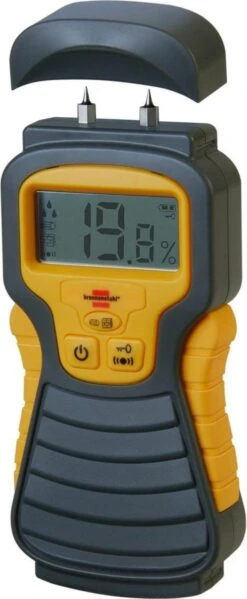 Brennenstuhl Vochtmeter MD (Vochtigheidsmeter Voor Hout/wanden/bouwmateriaal, Met LCD Display) Antraciet/Geel