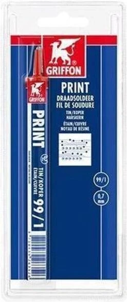Griffon Print Draadsoldeer Tin/koper 99/1 Harskern Ø 0,7 Mm. - 4 Meter -WerkPro Verkoopwinkel 504x1200