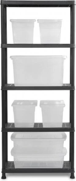 Keter Plus Shelf 75/5 - 5 Planken - 75x32x176 Cm - Zwart -WerkPro Verkoopwinkel 506x1200 8