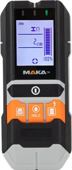 MAKA 5 In 1 Digitale Multidetector - Leidingzoeker - Koper Metaal Hout En Vocht Meting