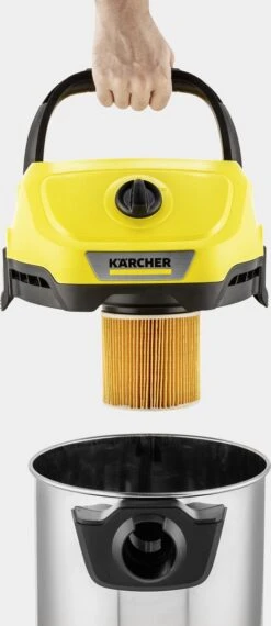 Kärcher WD 3 S V-17/4/20 Nat- En Droogzuiger - 1000W - RVS Vuilreservoir 17L - Stroomkabel 4m -WerkPro Verkoopwinkel 520x1200 4