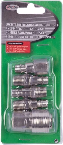 Hofftech GAV Lucht Euro Koppeling Set 1/4" - 5 Delig -WerkPro Verkoopwinkel 523x1200