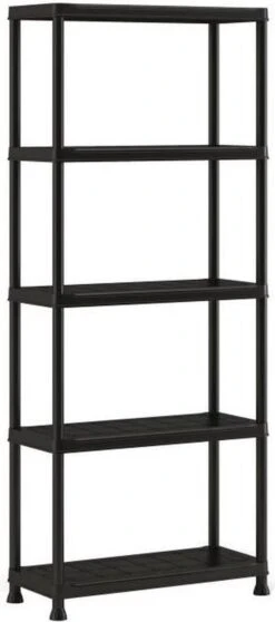 Keter Plus Shelf 75/5 - 5 Planken - 75x32x176 Cm - Zwart -WerkPro Verkoopwinkel 531x1200 3