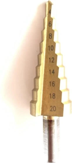 Merkloos Stappenboor 4-52 Mm – HSS Stappenboor – Kegelboor – Trapgatboor Gratis 4-20 Mm - Conische Plaatfrezen Met Titanium Coating -WerkPro Verkoopwinkel 532x1200