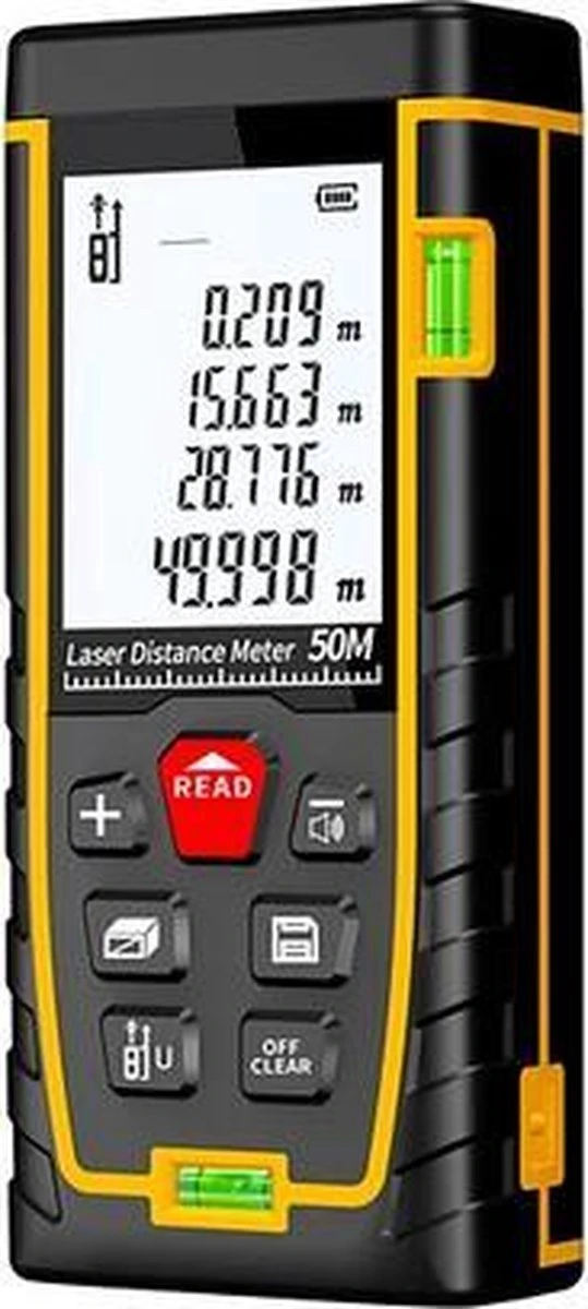A&K Professionele Laser Afstandsmeter | 50 Meter Bereik | Gebruiksvriendelijk | Snelle Afstandsmeting | Incl. Batterijen V2.0 7 A&K Professionele Laser Afstandsmeter | 50 Meter Bereik | Gebruiksvriendelijk | Snelle Afstandsmeting | Incl. Batterijen V2.0 - Afbeelding 5