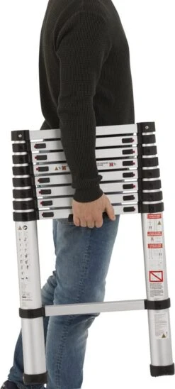 WOLFGANG Telescopische Ladder Van Lichte Gewicht Aluminium | Uitklapbare Ladder 131 Gecertificeerd | Uitschuifbare Ladder Van 2 | 64 Meter -WerkPro Verkoopwinkel 541x1200 4