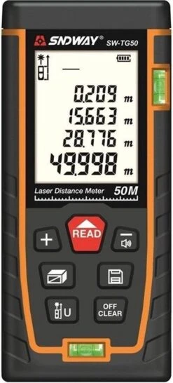 Sndway Professionele Laser Afstandsmeter - 70 Meter Bereik - Incl. Batterijen -WerkPro Verkoopwinkel 543x1200