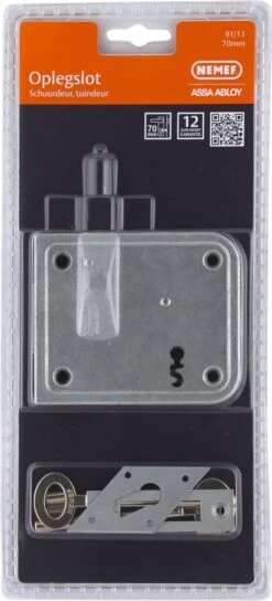Nemef 91/11 - Opleg Deurslot - Voor Buiten - En Binnendeuren - Doornmaat 70mm - Met Sluitplaat - Met 2 Sleutels -WerkPro Verkoopwinkel 545x1200 6