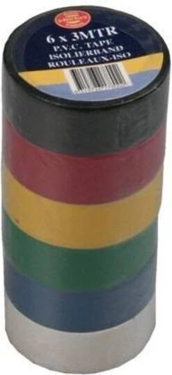 Benson PVC Isolatieband 3 Meter X 18 Mm - 6 Kleuren 12 Benson PVC Isolatieband 3 Meter X 18 Mm - 6 Kleuren -WerkPro Verkoopwinkel 550x1200 2