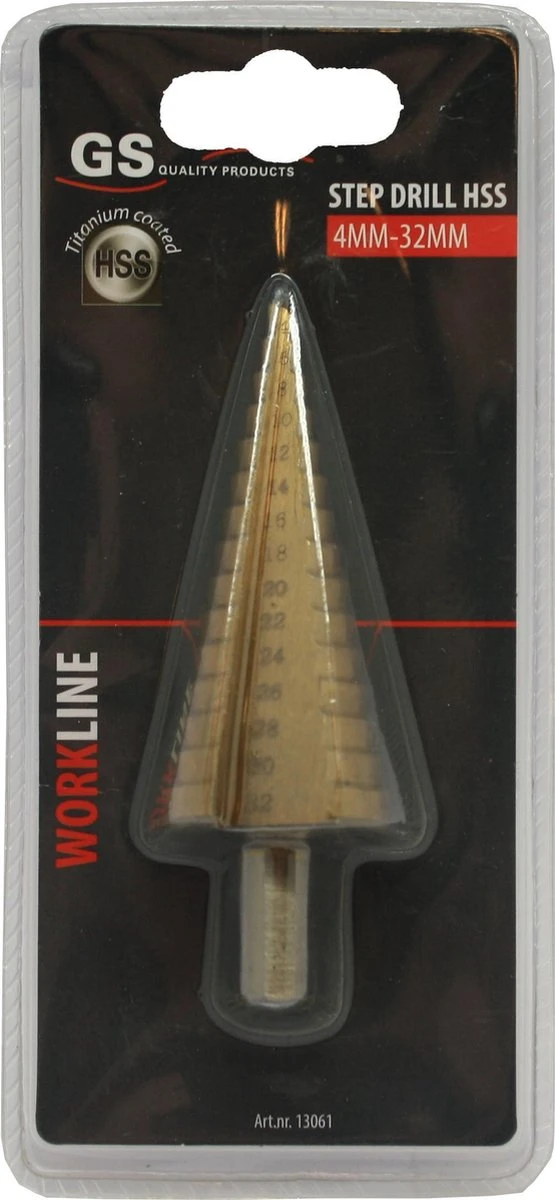 GS Stappenboor 4-32mm HSS Titanium - Trappenboor - Verzinkboor - Trapboor 4 GS Stappenboor 4-32mm HSS Titanium - Trappenboor - Verzinkboor - Trapboor - Afbeelding 2