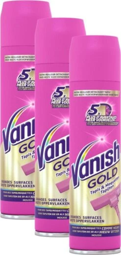 Vanish Gold Mousse Tapijt Vlekverwijderaar - 3 X 600 Ml - Grootverpakking 11 Vanish Gold Mousse Tapijt Vlekverwijderaar - 3 X 600 Ml - Grootverpakking -WerkPro Verkoopwinkel 572x1200 2