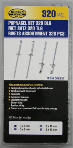 Benson Popnagel - Blindklinknagels Set In Box - 320 Delig -WerkPro Verkoopwinkel 590x1200 2