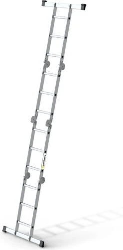 Panthera - Vouwladder 4 X 3 Treden Met Platform - Multifunctionele Ladder - Lichtgewicht Aluminium -WerkPro Verkoopwinkel 591x1200 3