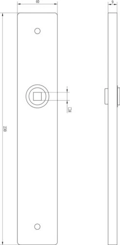 Impresso London Deurklink Zwart – Deurbeslag - Binnendeur – Deurkruk Met Schild – Blind – Langwerpig Deurschild – 230 X 40 X 9 Mm -WerkPro Verkoopwinkel 592x1200