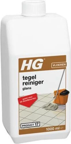 HG Tegelreiniger Glans - 1L- Voor Regelmatig Gebruik - Glansherstellend - Voor Vloertegels, Plavuizen En Niet-kalkhoudend Natuursteen