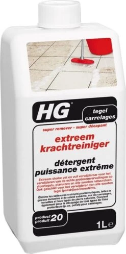 HG Tegelreiniger Extra Sterk - 1L - Extreem Sterke Vet En Vuil Verwijderaar - Voor Vloertegels, Plavuizen En Alle Soorten Natuursteen -WerkPro Verkoopwinkel 595x1200 12