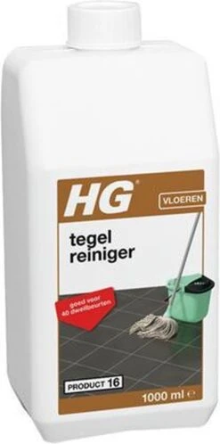 HG Tegelreiniger - 1L - Geconcentreerde Dweilreiniger - Voor Alle Soorten Ongeglazuurde, Keramische Tegelvloeren - Voor 40 Dweilbeurten
