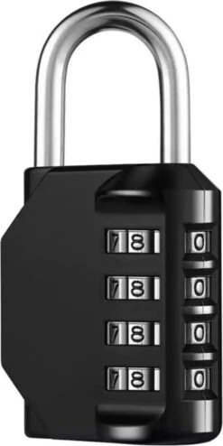 AdroitGoods TSA Cijferslot 4 Cijferig - Zwart - Koffersloten - Kofferslot - Bagageslot - Reisslot - Kabelslot - Hangslot - Bagageslotjes - Backpackslot - Multifunctioneel