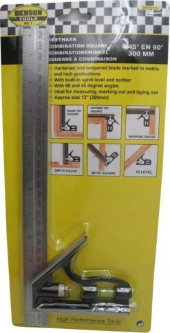 Benson Combinatie Winkelhaak - 45 En 90 Graden - 300 Mm 19 Benson Combinatie Winkelhaak - 45 En 90 Graden - 300 Mm -WerkPro Verkoopwinkel 611x1200 3