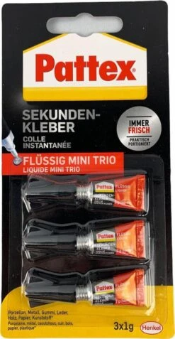Pattex Mini Secondelijm - Extra Sterk - 3 Tubes Van 1 Gram