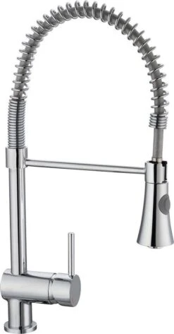 SCHÜTTE Cornwall Design Keukenkraan - Mengkraan - Draaibare Uitloop Met Spiraalveer - Chroom
