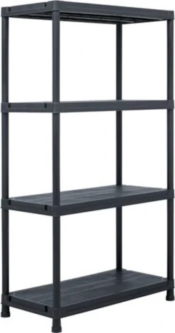 VidaXL Opbergrek 100 Kg 60x30x138 Cm Kunststof Zwart