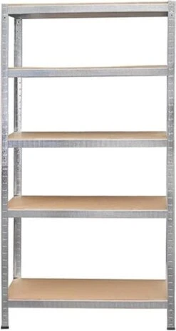 Werkzeug Metalen Opbergrek/Stellingkast - 5 Legplanken - 375kg Draagkracht - 75kg Per Plank - H150xB70xD30 Cm