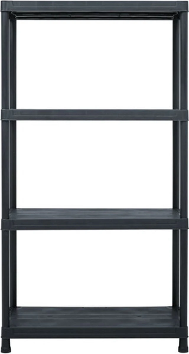 VidaXL Opbergrek 100 Kg 60x30x138 Cm Kunststof Zwart 7 VidaXL Opbergrek 100 Kg 60x30x138 Cm Kunststof Zwart - Afbeelding 5