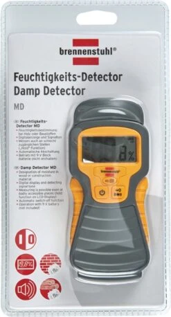 Brennenstuhl Vochtmeter MD (Vochtigheidsmeter Voor Hout/wanden/bouwmateriaal, Met LCD Display) Antraciet/Geel -WerkPro Verkoopwinkel 647x1200 3