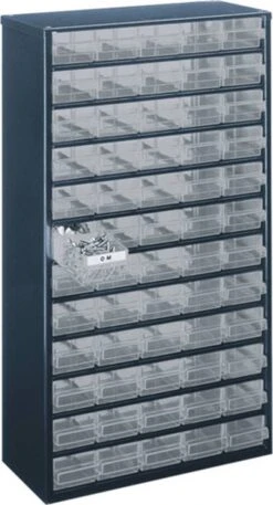 Raaco - Metalen Ladekast - 60 Lades - Incl. 10 Tussenschotten -WerkPro Verkoopwinkel 649x1200