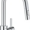 GROHE Eurosmart Cosmopolitan Keukenkraan - Met Uittrekbare Handdouche - 2 Straalsoorten - Hoge Draaibare Uitloop - Chroom -WerkPro Verkoopwinkel 655x1200 2