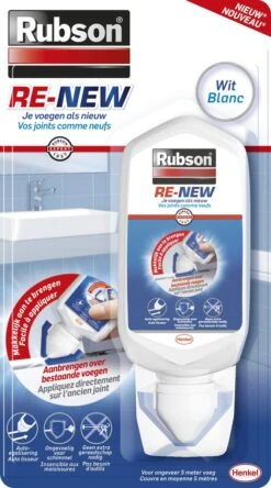 Rubson Renew Tube Wit 80 Ml - Voegen Opfrissen - Voegen Vervangen - Voegen Herstellen - Voegen Vernieuwen - Badkamer Voegen Reiniger Herstellen Schoonmaken - Voegenreiniger - Voegenstift