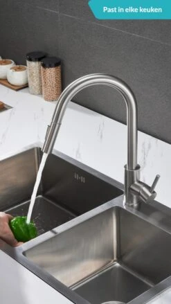 Croom Keukenkraan - Uittrekbare Uitloop - Wasteltafelkraan - Wastafelmengkraan - Hoge Uitloop -WerkPro Verkoopwinkel 675x1200 8