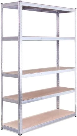 G-Rack Rekken Voor Zwaar Gebruik, 1 Gegalvaniseerd Opbergrek 5 Vakken - Voor Kelder, Werkplaats, Berging, Garage - Metaal I 180 X 120 X 40 Cm I 175 Kg Belasting Per Rek (totaal 875 Kg) I 5 Jaar Garantie