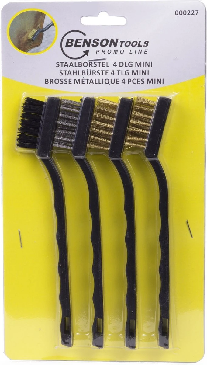 Benson Staalborstel Mini - 4 Stuks 4 Benson Staalborstel Mini - 4 Stuks - Afbeelding 2