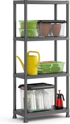 Keter Kunststof Opbergrek / Stellingrek - 4 Planken - 60x30x135cm - Zwart 11 Keter Kunststof Opbergrek / Stellingrek - 4 Planken - 60x30x135cm - Zwart -WerkPro Verkoopwinkel 682x1200 5