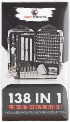 Brute Strength - 138 Delige Precisie Schroevendraaierset Magnetisch - Universeel - Magnetisch - Gereedschapset- Schroevendraaiers - Bitset Met Torx - Cadeau Voor Man -WerkPro Verkoopwinkel 690x1200 5