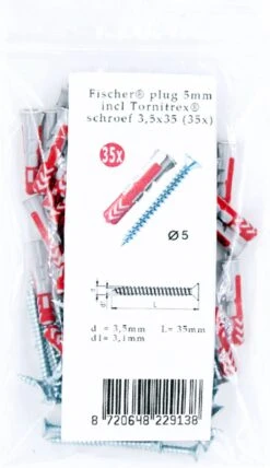 Fischer & Tornitrex Pluggen En Schroeven Set 5mm DUOPOWER 5x25 (35 Stuks) -WerkPro Verkoopwinkel 692x1200 2