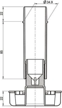 Merkloos 4x Stelpoot 150 Mm, Opschroefmodel (4 Stuks) - Stelpoten Verstelbaar Van 140mm - 170mm (14-17cm) - Kunststof (keuken)kast Poten -WerkPro Verkoopwinkel 693x1200 1