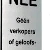 NEE Geen Verkopers Of Geloofsovertuigers - Brievenbus Sticker - RVS Look - Zelfklevend - 50 Mm X 80 Mm X 1,6 Mm - YFE-Design -WerkPro Verkoopwinkel 699x1200 5