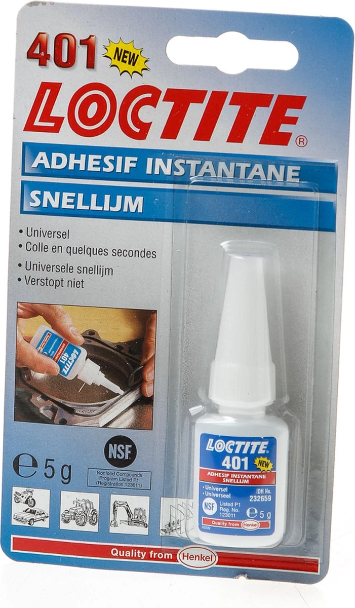 Loctite Snellijm 401-5gr Tube Cyanoacrylaat 31778 3 Loctite Snellijm 401-5gr Tube Cyanoacrylaat 31778