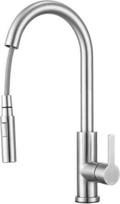 Merkloos Keukenkraan Met Uittrekbare Uitloop - Uittrekbaar - Mengkraan - Geborsteld RVS -WerkPro Verkoopwinkel 705x1200 1