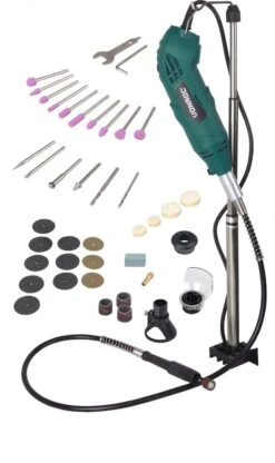 VONROC Multitool – Roterend – 160W – Incl. 40 Accessoires, 2 Opzetstukken, Flexibele As En Opbergtas
