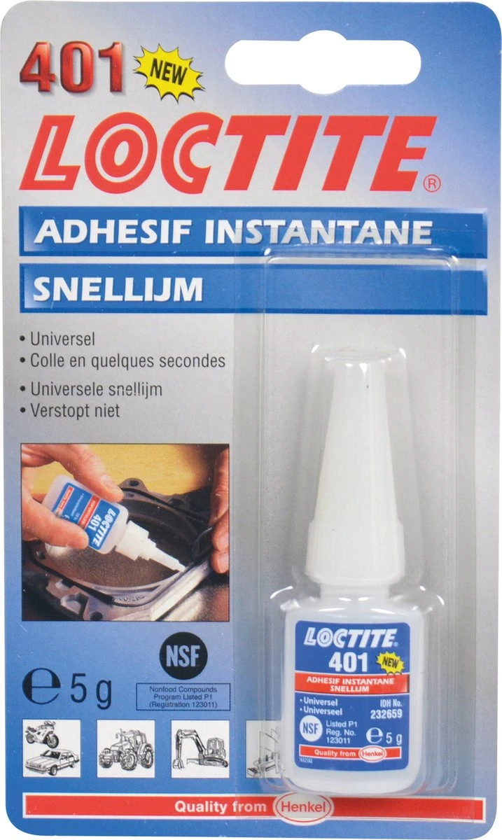 Loctite Snellijm 401-5gr Tube Cyanoacrylaat 31778 6 Loctite Snellijm 401-5gr Tube Cyanoacrylaat 31778 - Afbeelding 4