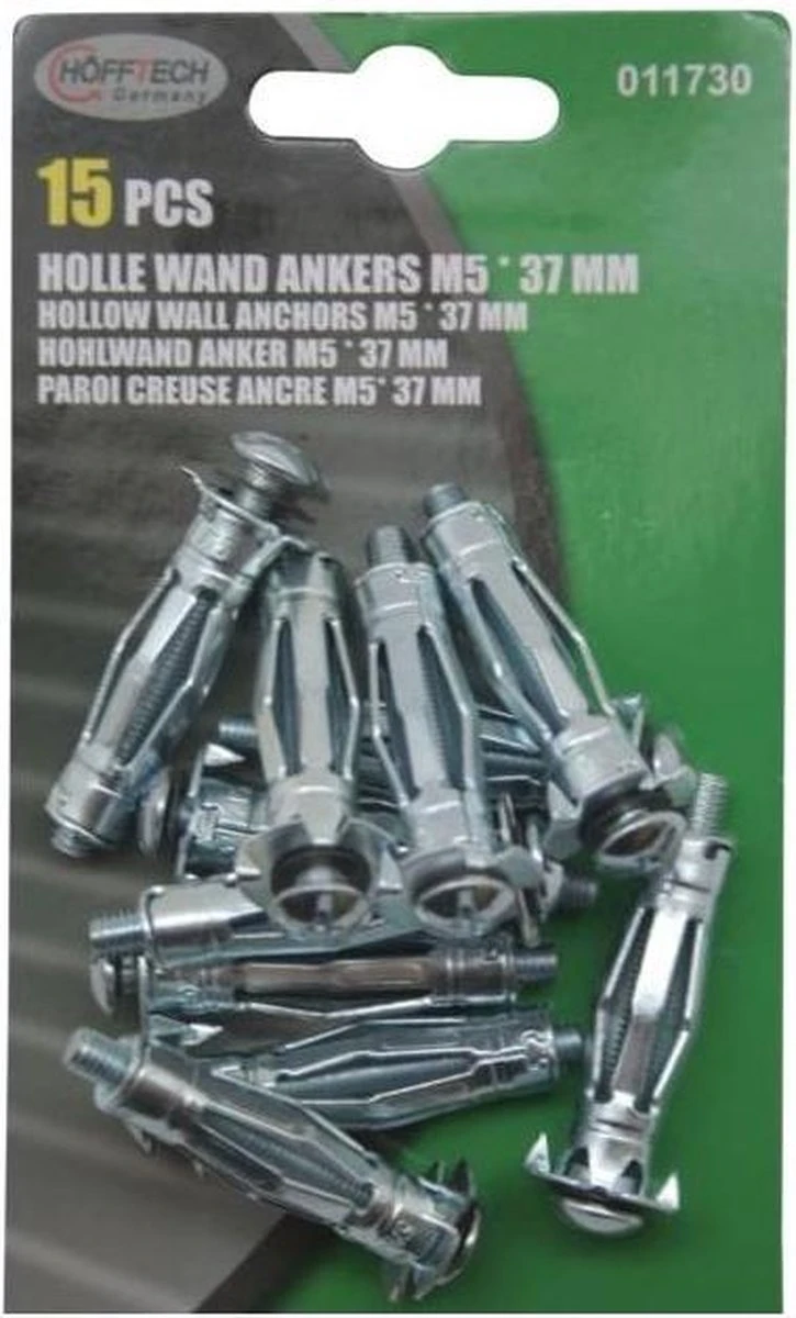 Holle Wand Ankers M5 37 MM 15 Stuks | Voor Het Bevestigen Aan Holle Wanden | Muurplug Geschikt Voor Wanddiktes Van 10mm Tot 17mm | Hollewandplug 7 Holle Wand Ankers M5 37 MM 15 Stuks | Voor Het Bevestigen Aan Holle Wanden | Muurplug Geschikt Voor Wanddiktes Van 10mm Tot 17mm | Hollewandplug - Afbeelding 5